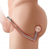 Кольцо на пенис с анальным стимулятором Stainless Steel Anal Hook   Cock Ring - BlueLine - в Саранске купить с доставкой
