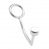 Кольцо на пенис с анальным стимулятором Stainless Steel Anal Hook   Cock Ring - BlueLine - в Саранске купить с доставкой