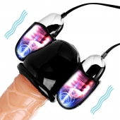 Черная стимулирующая насадка для головки полового члена Multi Speed Vibrating Penis Head Teaser - XR Brands - в Саранске купить с доставкой
