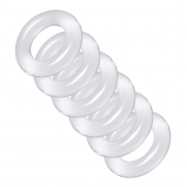Комплект из 6 прозрачных эрекционных колец Ring Master Custom Ball Stretcher Kit - XR Brands - в Саранске купить с доставкой