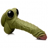 Фантазийный фаллоимитатор Swamp Monster Green Scaly Silicone Dildo - 23,9 см. - XR Brands