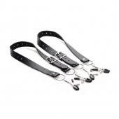 Ремни с зажимами для половых губ Spread Labia Spreader Straps with Clamps - XR Brands - купить с доставкой в Саранске