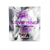 Фиолетовое виброкольцо с двумя вибропульками - Toyfa Basic - в Саранске купить с доставкой