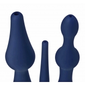 Набор из 3 универсальных насадок для анального душа Universal 3 Piece Silicone Enema Attachment Set - XR Brands - купить с доставкой в Саранске