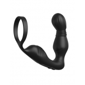 Черный вибростимулятор простаты с эрекционным кольцом Ass-Gasm Pro P-Spot Milker - Pipedream - в Саранске купить с доставкой