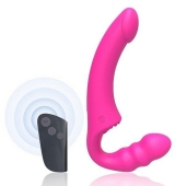 Розовый безремневой страпон Straples Strap-On Dildo - Erokay - купить с доставкой в Саранске