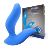 Синий вибромассажер простаты 3,5’’ Curve P-spot Massager - 12 см. - Erokay - в Саранске купить с доставкой