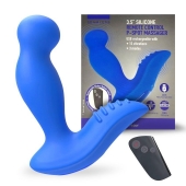 Синий вибромассажер простаты 3,5’’ Remote Control P-spot Massager - 12,5 см. - Erokay - в Саранске купить с доставкой