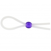 Прозрачное лассо с фиолетовой бусиной SILICONE COCK RING WITH BEAD LAVENDER - NMC - в Саранске купить с доставкой