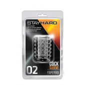Прозрачная насадка на пенис с шишечками STAY HARD COCK SLEEVE 02 CLEAR - Blush Novelties - в Саранске купить с доставкой