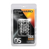 Прозрачная насадка с капельками STAY HARD COCK SLEEVE 05 CLEAR - Blush Novelties - в Саранске купить с доставкой