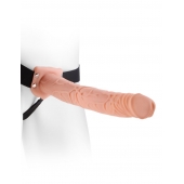 Фаллопротез телесного цвета Hollow Strap-On - 29 см. - Pipedream - купить с доставкой в Саранске