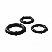 Набор из 3 черных эрекционных колец Babooom Ring Set - Adrien Lastic - в Саранске купить с доставкой
