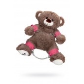 Бондажный набор: бурый мишка с розовыми оковами и наручниками - Pecado - купить с доставкой в Саранске