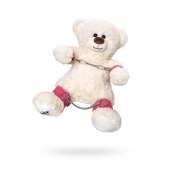 Бондажный набор: белый мишка с розовыми оковами и наручниками - Pecado - купить с доставкой в Саранске