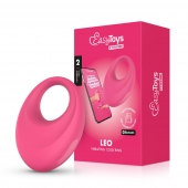 Розовое интерактивное эрекционное виброкольцо Leo - Easy toys - в Саранске купить с доставкой