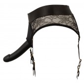 Черный женский страпон Strap-on Set: трусики и насадка - Orion - купить с доставкой в Саранске