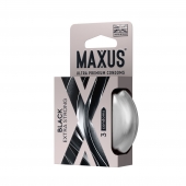 Черные утолщенные презервативы MAXUS Extra Strong с железным кейсом - 3 шт. - Maxus - купить с доставкой в Саранске