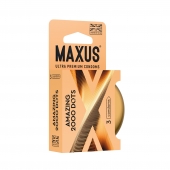 Точечные презервативы MAXUS 2000 Amazing Dots с железным кейсом - 3 шт. - Maxus - купить с доставкой в Саранске
