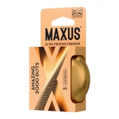 Точечные презервативы MAXUS 2000 Amazing Dots с железным кейсом - 3 шт. - Maxus - купить с доставкой в Саранске