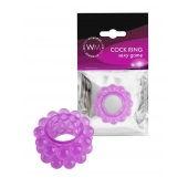 Лиловое эрекционное кольцо с 2 рядами стимулирующих шариков - Erowoman-Eroman - в Саранске купить с доставкой