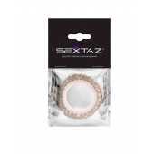 Эрекционное кольцо с бежевыми «ресничками» - Sextaz - в Саранске купить с доставкой