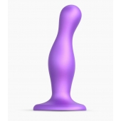 Фиолетовая насадка Strap-On-Me Dildo Plug Curvy size M - Strap-on-me - купить с доставкой в Саранске