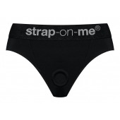 Черные трусики для насадок Heroine Lingerie Harness - size XL - Strap-on-me - купить с доставкой в Саранске