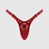 Красный пояс для фиксации насадок Strap-On-Me Leatherette Harness Fabulous - Strap-on-me - купить с доставкой в Саранске