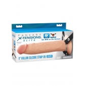 Телесный пустотелый фаллопротез 9’’ Hollow Silicone Strap-On - 24,1 см. - Pipedream - купить с доставкой в Саранске