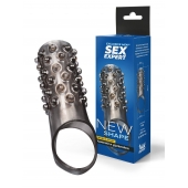 Дымчатая насадка на пенис с выпуклостями - 12 см. - Sex Expert - в Саранске купить с доставкой