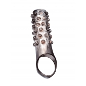 Дымчатая насадка на пенис с выпуклостями - 11 см. - Sex Expert - в Саранске купить с доставкой