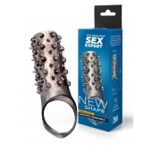 Дымчатая насадка на пенис с шипами и выпуклостями - 12,5 см. - Sex Expert - в Саранске купить с доставкой
