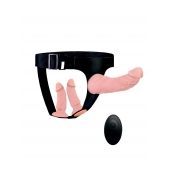 Женский страпон с 3 насадками и вибрацией - Erowoman-Eroman - купить с доставкой в Саранске