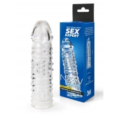 Прозрачная закрытая насадка на пенис - 17 см. - Sex Expert - в Саранске купить с доставкой