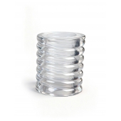 Прозрачная сквозная насадка на пенис с ребрышками - Sex Expert - в Саранске купить с доставкой