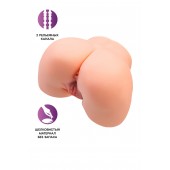 Телесный мастурбатор в форме попки с 2 любовными входами - No Name - в Саранске купить с доставкой