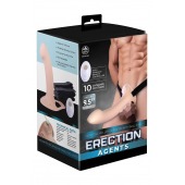 Телесный полый страпон с вибрацией Erection Agents - 24,1 см. - NMC - купить с доставкой в Саранске