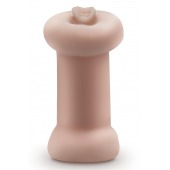 Телесный люминесцентный двусторонний мастурбатор Tasha - Blush Novelties - в Саранске купить с доставкой