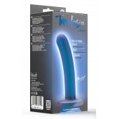 Синяя насадка с гладкой поверхностью Surrender 5.75 Inch Intermediate Pegging Dildo - 14,6 см. - Blush Novelties - купить с доставкой в Саранске