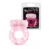 Розовое эрекционное виброкольцо с бабочкой - 1137 - в Саранске купить с доставкой