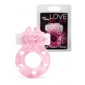 Розовое эрекционное виброкольцо в форме зайчика - 1137 - в Саранске купить с доставкой