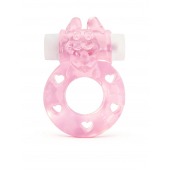 Розовое эрекционное виброкольцо в форме зайчика - 1137 - в Саранске купить с доставкой