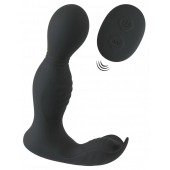 Черная анальная пробка с вибрацией, вращением и пультом ДУ RC Butt Plug with 2 Functions - Orion - в Саранске купить с доставкой