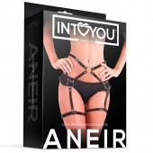 Черные стрепы на бёдра Aneir - Intoyou - купить с доставкой в Саранске