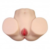 Телесный мастурбатор с 2 любовными отверстиями Olivia - Baile - в Саранске купить с доставкой