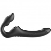 Черный безремневой страпон с 3 моторами - Ibiza - купить с доставкой в Саранске