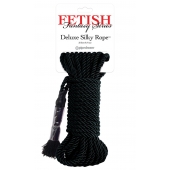 Черная веревка для фиксации Deluxe Silky Rope - 9,75 м. - Pipedream - купить с доставкой в Саранске