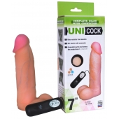 Фаллическая насадка Харнесс UNICOCK 7  с вибрацией - 19 см. - LOVETOY (А-Полимер) - купить с доставкой в Саранске