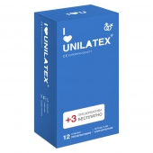 Классические презервативы Unilatex Natural Plain - 12 шт. + 3 шт. в подарок - Unilatex - купить с доставкой в Саранске